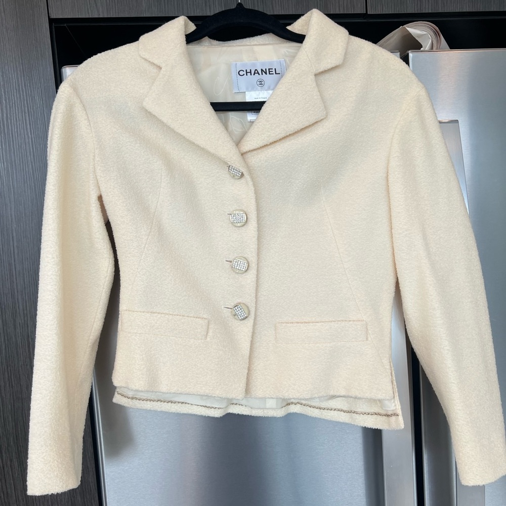 Chanel cream blazer